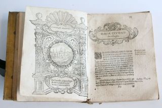 1659 Extremely RARE Spanish Emblem Book Woodcuts Etched Roundels