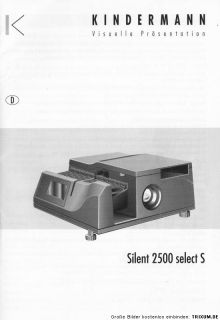 Diaprojektor Kindermann Silent 2500 Select s IR Maginon s 2 5 90mm Top