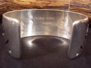 Gorgeous New Navajo Sterling Silver Overlay Bracelet by Rosco Scott