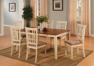 Dinette Kitchen Dining Room Set 7pcs Table 6 Chairs
