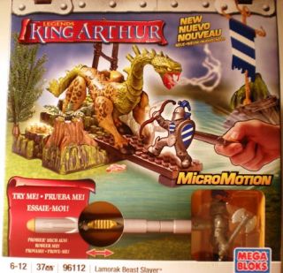 Mega Bloks King Arthur Lamorak Beast Slayer 96112 New in Box 37 Pcs