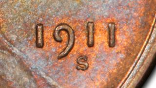 1911 s s Lincoln Wheat Cent PCGS MS64RB FS 501 RPM RARE Top Pop None