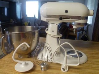 kitchenaid artisan series white color stand mixer