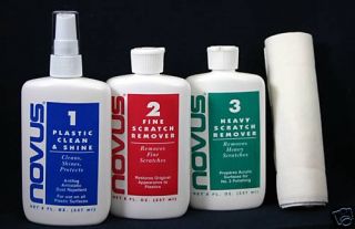 Novus Plastic Polish Kit 8 oz Bottles Combo Pack