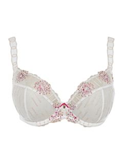 Lejaby Caviar floral 3 section half cup bra White   House of Fraser