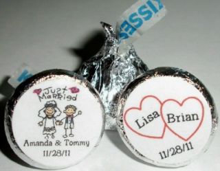 324 Wedding Favors Hershey Kiss Labels