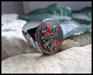 Degree Knights of Columbus K of C Silver Steel 316L Ring D71