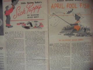 Little Brown Koko Newspaper Strips 1940s Lot