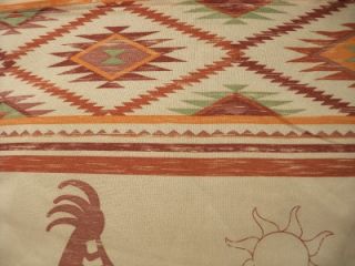 Kokopelli Shower Curtain Southwest Desert Icons Sunset Colors Fabric