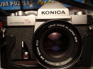 Konica, Autoreflex, T3, Camera, With, Hexanon, AR, 50mm, f1.7