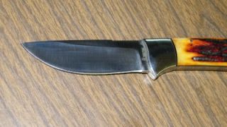 Unused Kissing Crane Robert Klass No 76 Fixed Blade Knife Sheath Stag