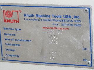 Knuth KBF50 Vertical Mill 10 x 42