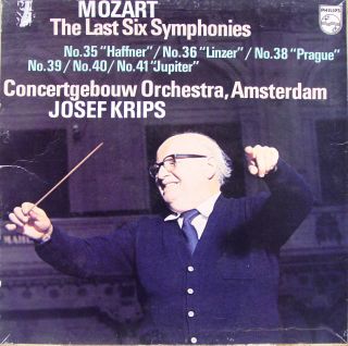 KRIPS MOZART last six symphonies 3 LP VG+ 6998 010 Vinyl Record Italy