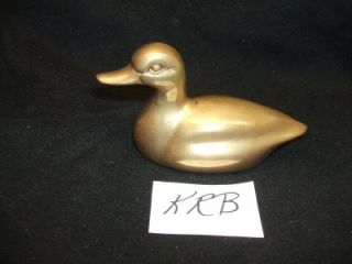 Brass Duck inch Figurine Bookend Gift Idea KRB
