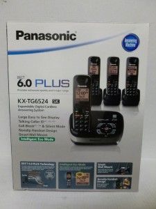 New Panasonic KX TG6524 Cordless Phone Answering System DECT 6 0 Plus