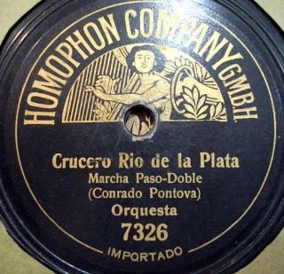 Orquesta Crucero Rio de La Plata C Pontova RARE 78