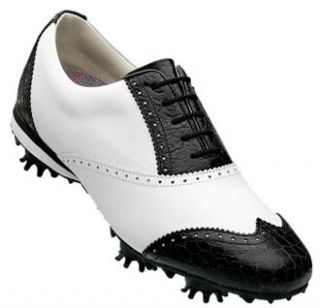 FootJoy LoPro Ladies Golf Spike Shoes White Black 97217 New Retail $