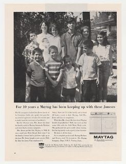 1964 Glenn Jones Family Maytag Washer Photo Ad