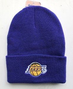 Los Angeles Lakers Purple Knit Beanie Cap Hat