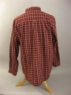 New Mens Woolrich Lafley Run Shirt Ruby Country Plaid Long Sleeve Red