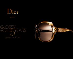 CHRISTIAN DIOR GLOSSY GOLD 500 SUNGLASSES  ONLY 500  NEW, RARE