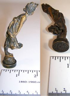 Antique Bronze Figural Regency Era Lady Jane Austen Wax Seal Stamp