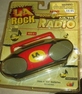 La Rock Radio Boombox Am Fmcollectable Mini Radio 9  x5 1 2 x 2 1 2