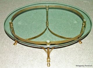 6080 Labarge Brass Cocktail Coffee Table Hollywood Regency
