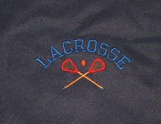Lacrosse Sticks & Ball Monogram Embroidered Sports Star Mom Essential