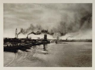 1927 Lake Union Saw Mills Seattle Washington E.O. Hoppe   ORIGINAL