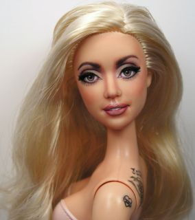 Lady Gaga OOAK Stardoll Barbie Celebrity Art Doll Repaint by Pamela