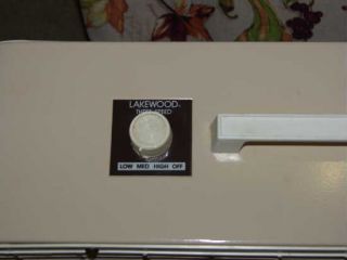 Vintage Retro Lakewood 20 inch Box Fan Beige 3 Speed Works Great