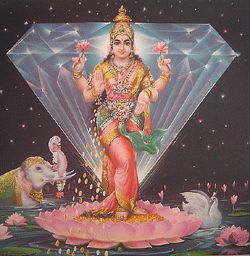 Lakshmi with A Diamond Hindu God Magnet