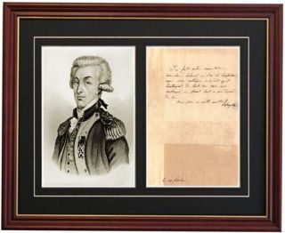 Marquis de Lafayette George Washington Signed Signature