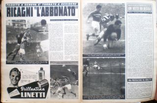 1954 Lo Sport Fiorentina Inter Milan Napoli Legnano