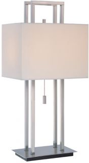 Lite Source Horizon Polished Steel Table Lamp 21654