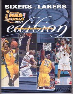 Lakers NBA Finals Programs 00 02 Kobe Shaq Iverson