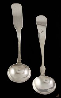1830s Coin Silver American Ladles Coleman Gelston