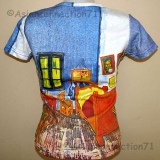 This beautiful new art shirt is available in misses size S , M , L