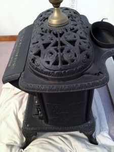 Antique Ber Heimer Lammers Magic 8 Cast Iron Parlor Stove Wood Coal