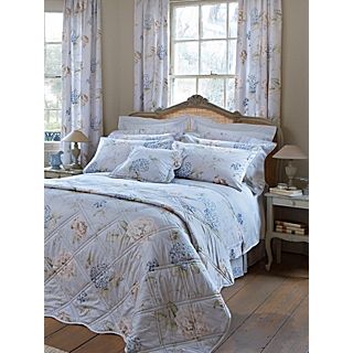 Christy Hydrangea Print bed linen in eau de nil   