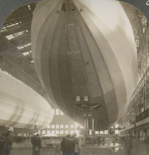 New Jersey SV Lakehurst Zeppelin in Hangar Keystone