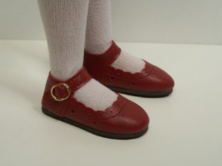 Burgundy Heart Doll Shoes for Lark Piper Raven Wren♥