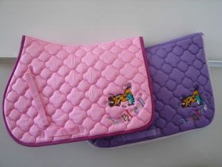 Cotton Quilted Pony English AP Riding Saddle Pad Lamicell Purple