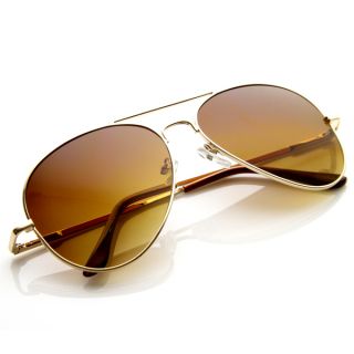 Large Metal Aviator Sunglasses Premium Zerouv Spring Temples 1377 58mm