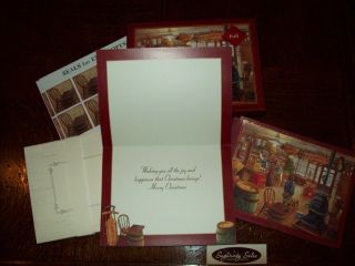 New Boxed Lang Lee Stroncek Christmas Wish Holiday Cards enV 16 Ct w