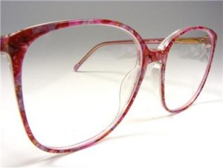 Vtg Charmant Womans Large Plastic Retro Eyeglass Frames 54 16