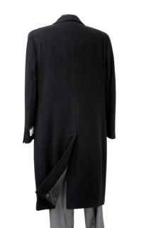 Lauren by Ralph Lauren Overcoat Columbia Cashmere Wool Blend Black Top