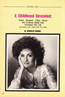 Soap Opera Digest November 3 1987 Lauralee Bell Robin Strasser TV