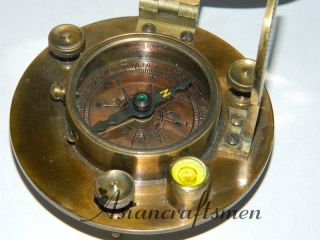 Great Large Round Brass Sundial Compass Hatton Garden London